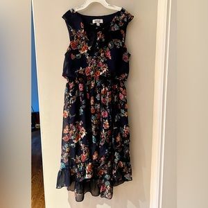 Girls Navy Floral Dress size 12